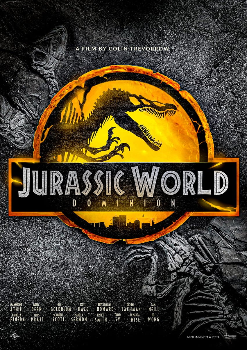 Jurassic World Dominion - Jurassic Park 3'ten ilham alan logolu Jurassic World Dominion Posteri HD telefon duvar kağıdı