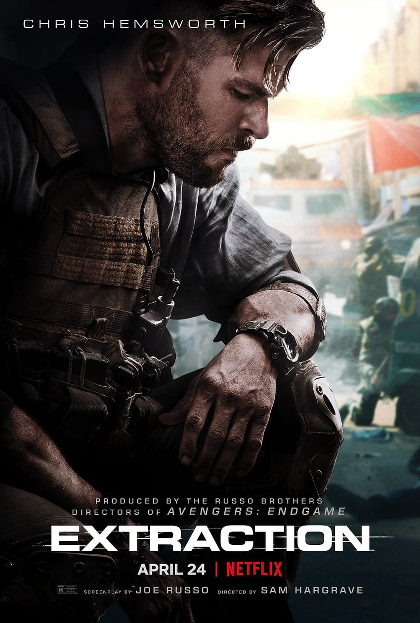 Ekstraksi: Poster Film Aksi Netflix Chris Hemsworth Terungkap, Film Netflix wallpaper ponsel HD