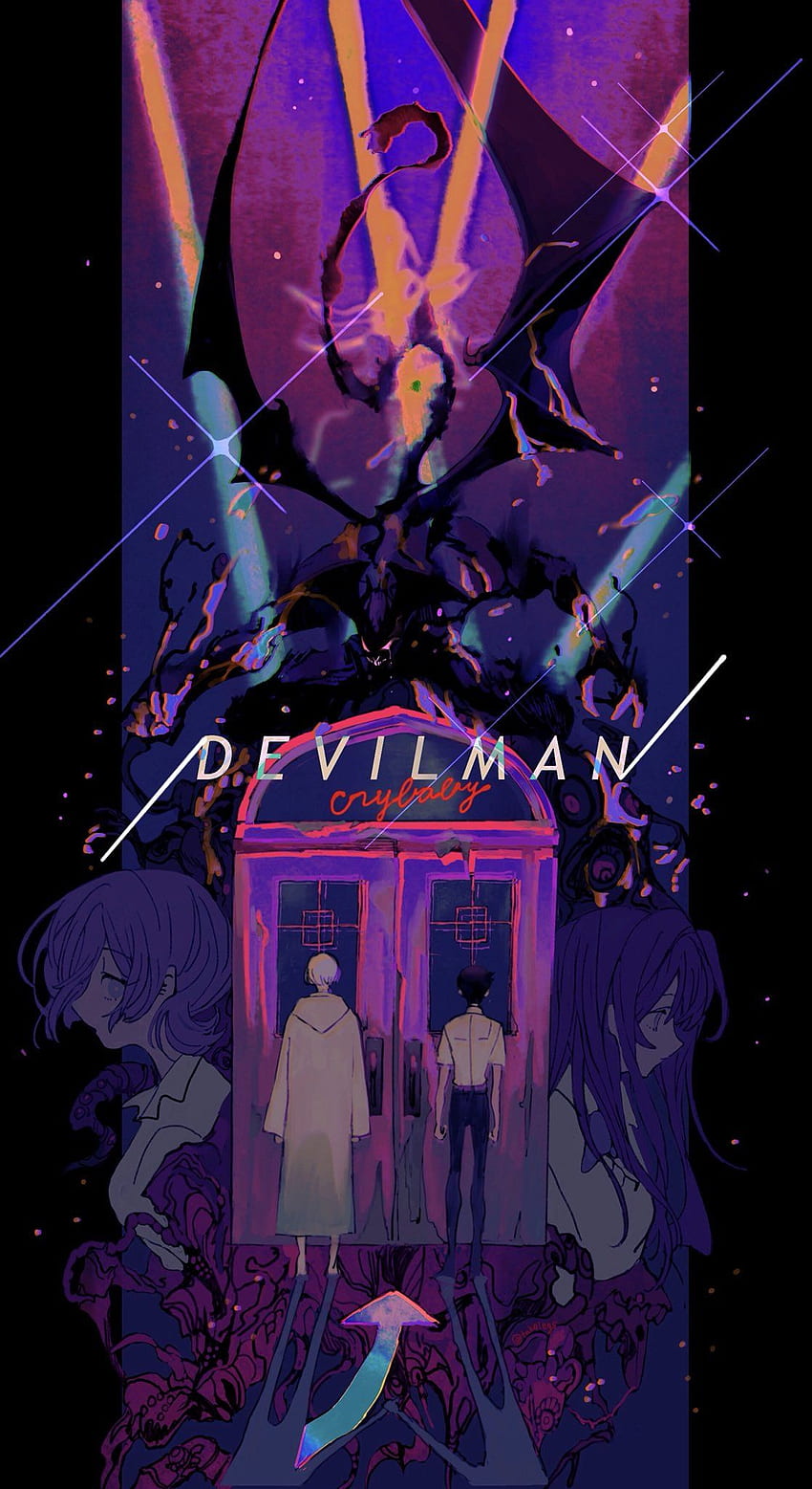 TAKOLEGS（えんど） on Twitter. Anime posters, Anime prints, Anime wall art, Devilman Akira HD phone wallpaper
