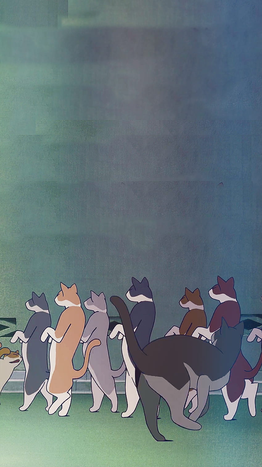 El gato devuelve el teléfono - Studio Ghibli fondo de pantalla del teléfono