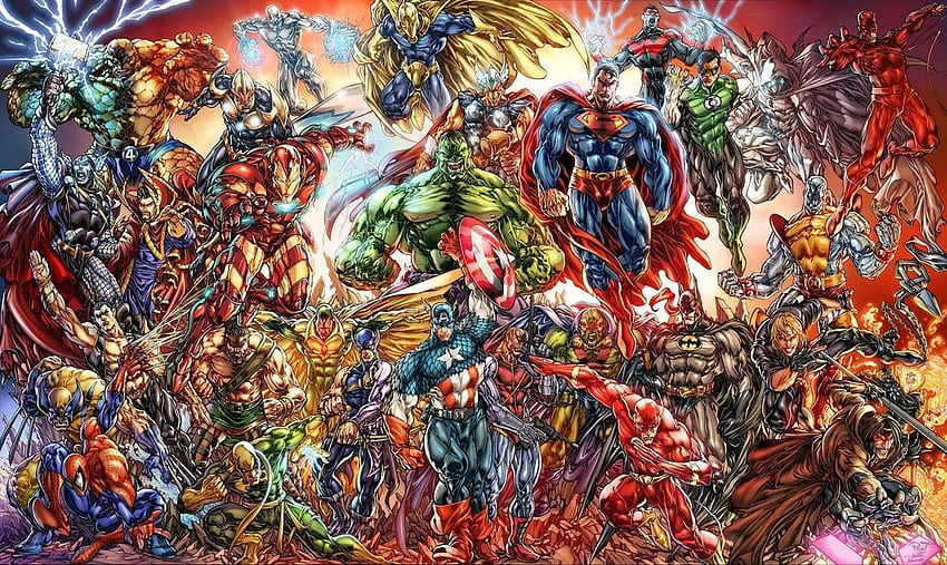 Heroesworld tentang Pahlawan dan Penjahat. Komik dc, Marvel, Marvel dan karakter dc Wallpaper HD