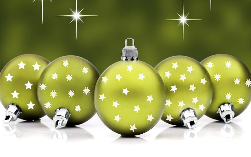 Zielone ozdoby choinkowe. Zielone ozdoby choinkowe - , ks. Zielone ozdoby świąteczne, świąteczna okładka facebooka, świąteczne tło, zielony ornament Tapeta HD