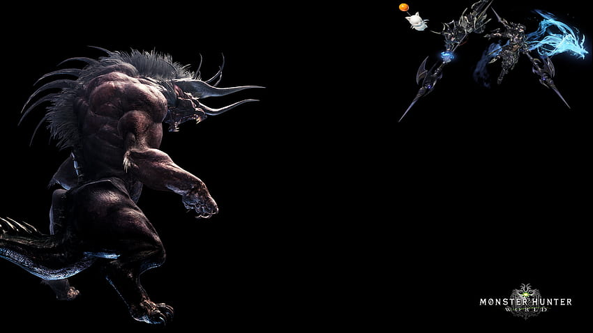 Monster Hunter World X Final Fantasy XIV, 2560X1440 Чудовище HD тапет
