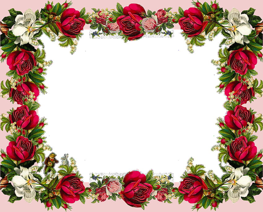flower frame and We, Vintage Flower Frame HD wallpaper