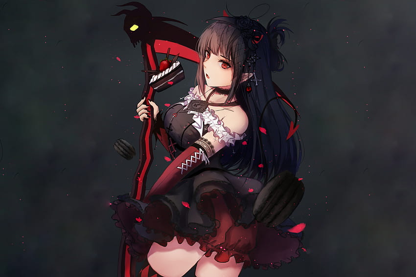 Dark, anime girl, ruby rose HD wallpaper