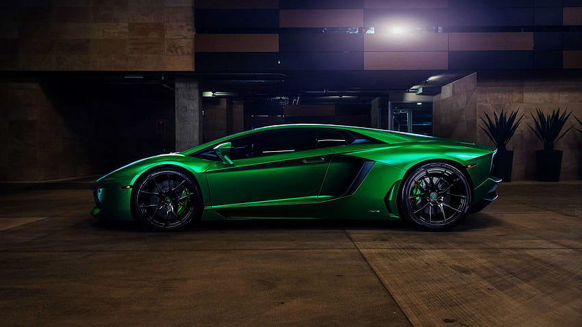 Car, Green Car, Lamborghini, Lamborghini Aventador HD wallpaper