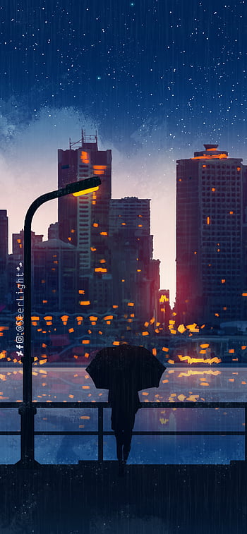 Anime night city rain HD wallpapers | Pxfuel