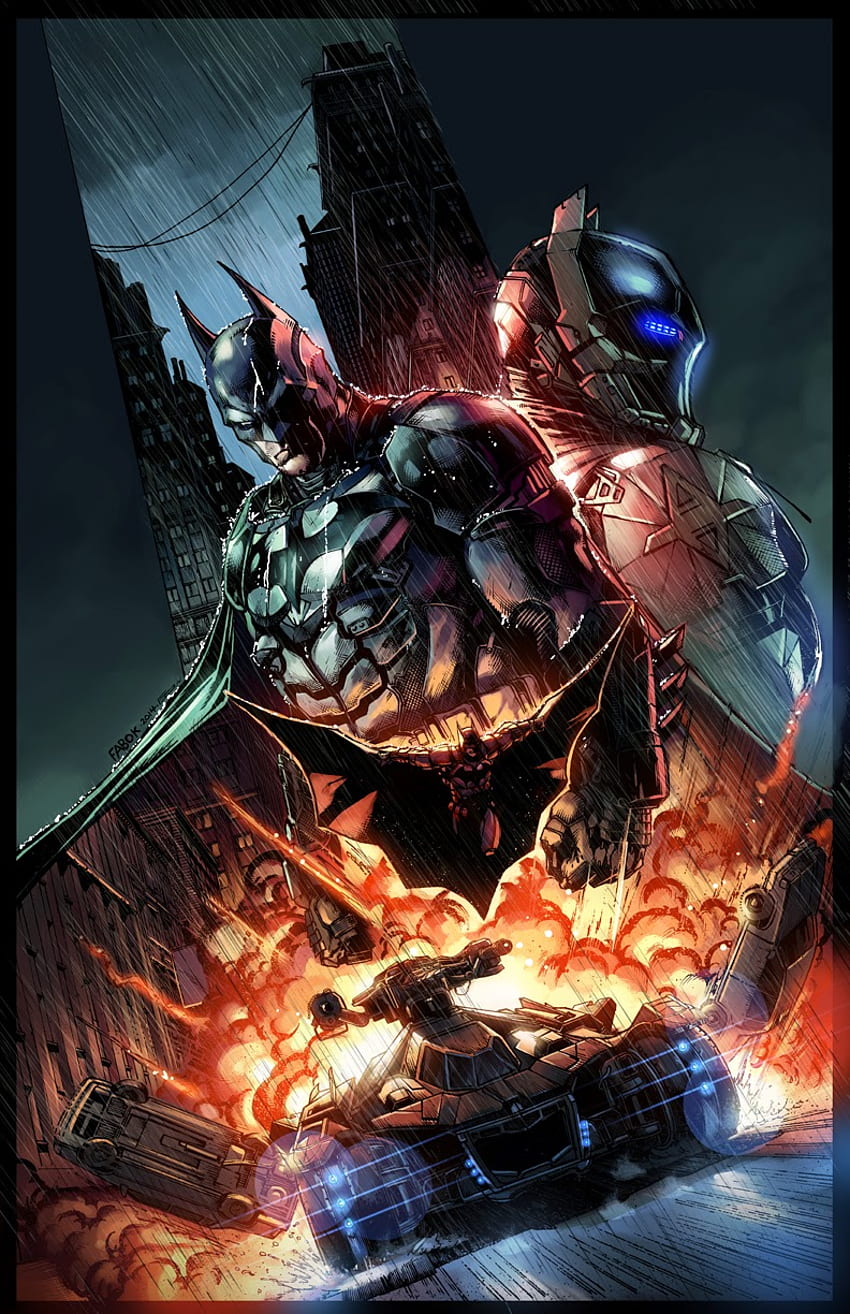 Batman: Arkham Knight - Superhero Batman in the Night Mission 4K wallpaper  download