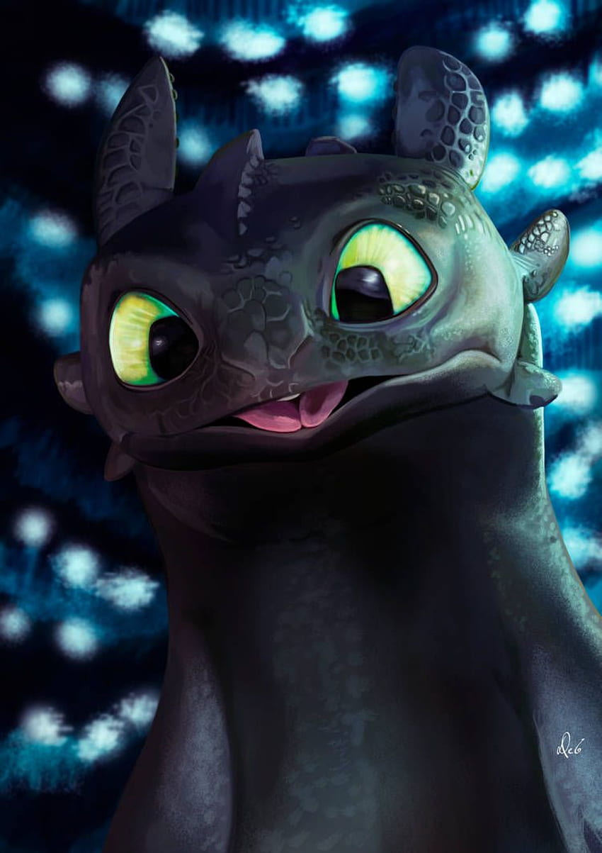 Krokmou. How train your dragon, How to train your dragon, Dragon, Kawaii Toothless HD phone wallpaper