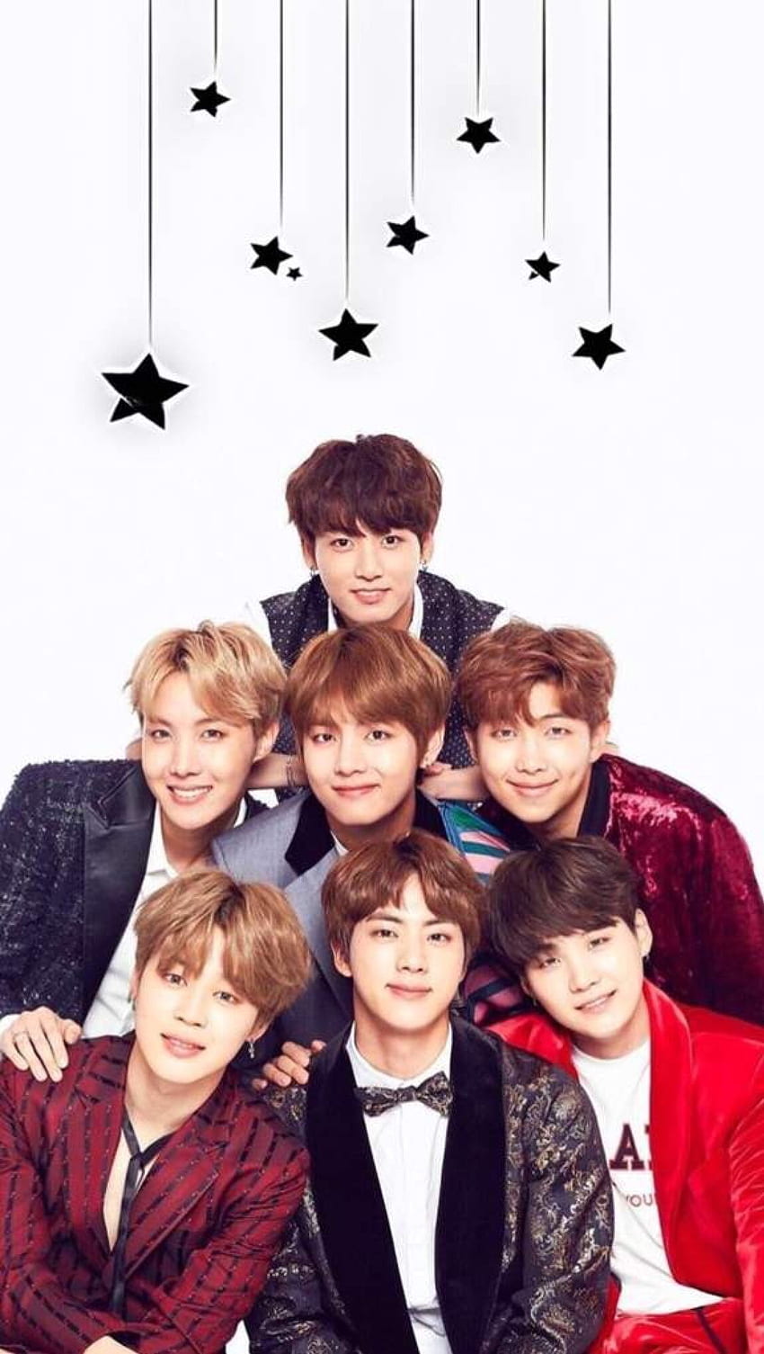 Miembros de BTS, grupo lindo de BTS fondo de pantalla del teléfono
