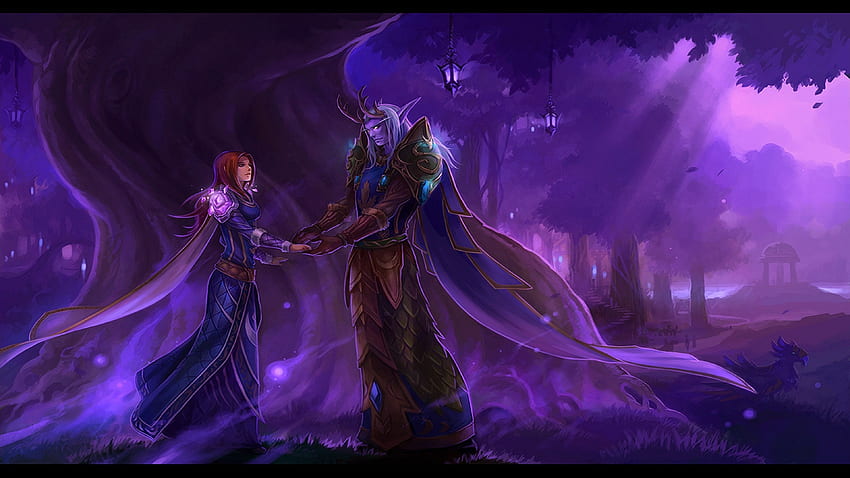 World Of Warcraft Ultra, Purple World HD wallpaper