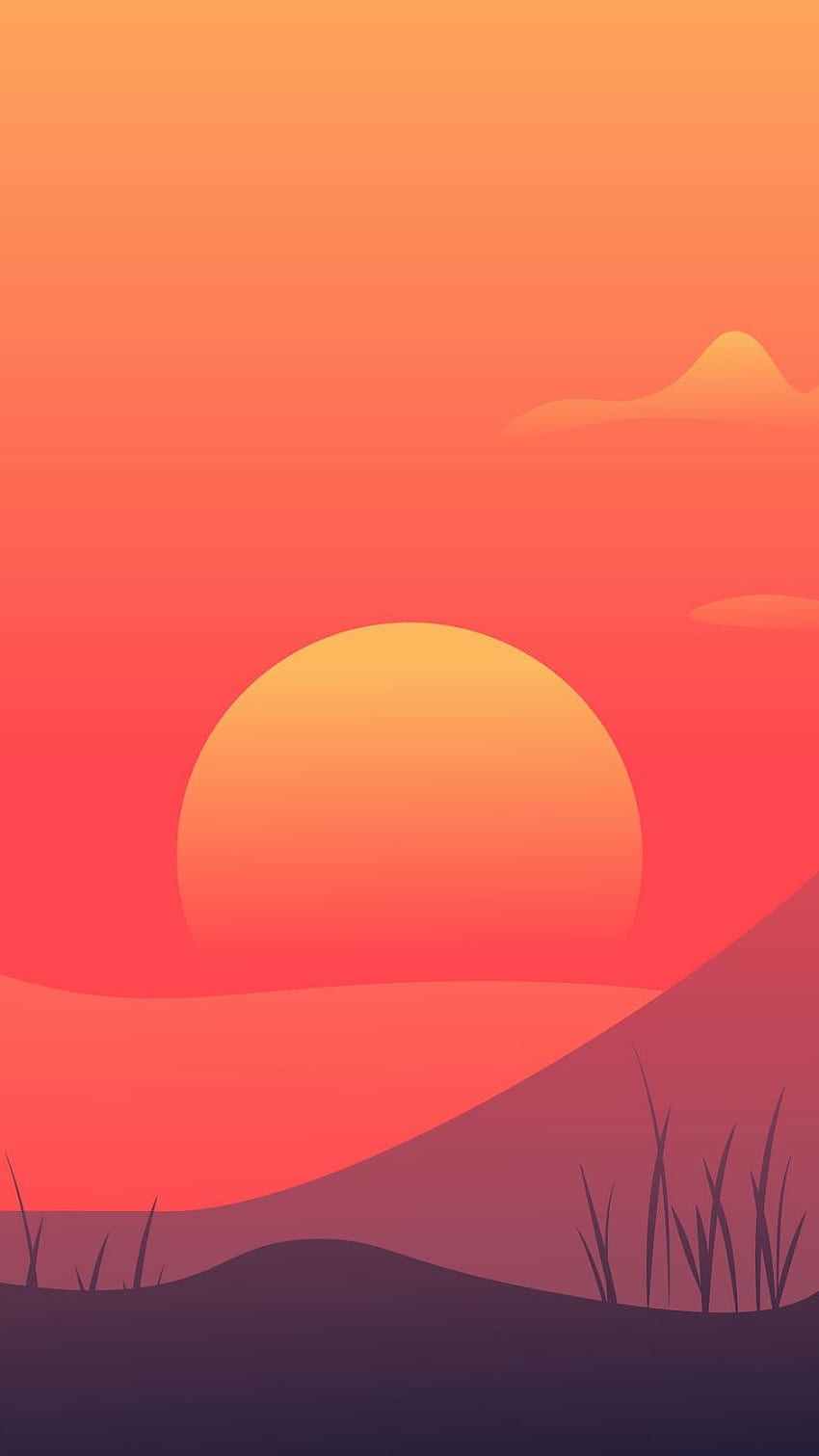 Minimalist landscape phone collection. HeroScreen - Cool, Minimalist Sunrise HD phone wallpaper