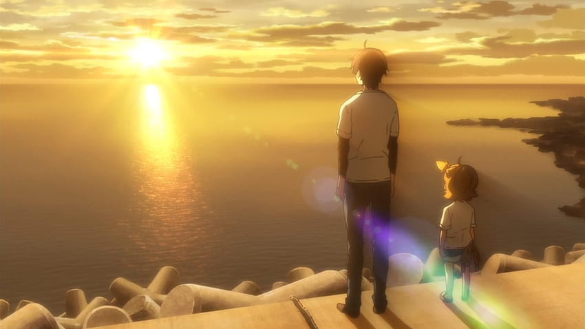 Naru and Handa Barakamon Sunset . Anime, Hmong Anime HD wallpaper