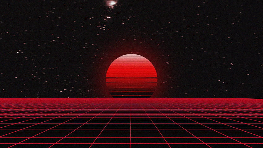 Vaporwave Synthwave, Kırmızı Retro HD duvar kağıdı