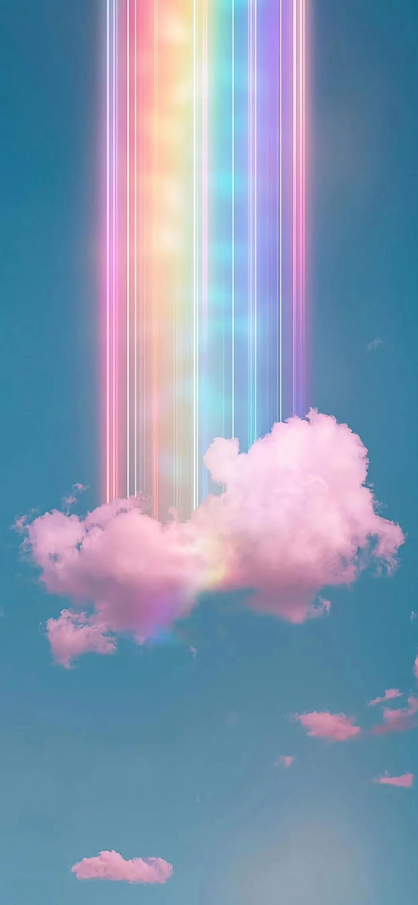 Aesthetic Rainbow & Clouds Wallpaper - Cool Rainbow Wallpapers-cheohanoi.vn