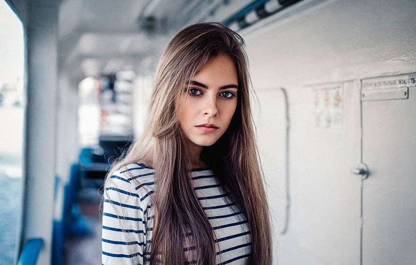 Girl, Beautiful, Model, Blue, Water, Style, White, Russian Girl HD wallpaper