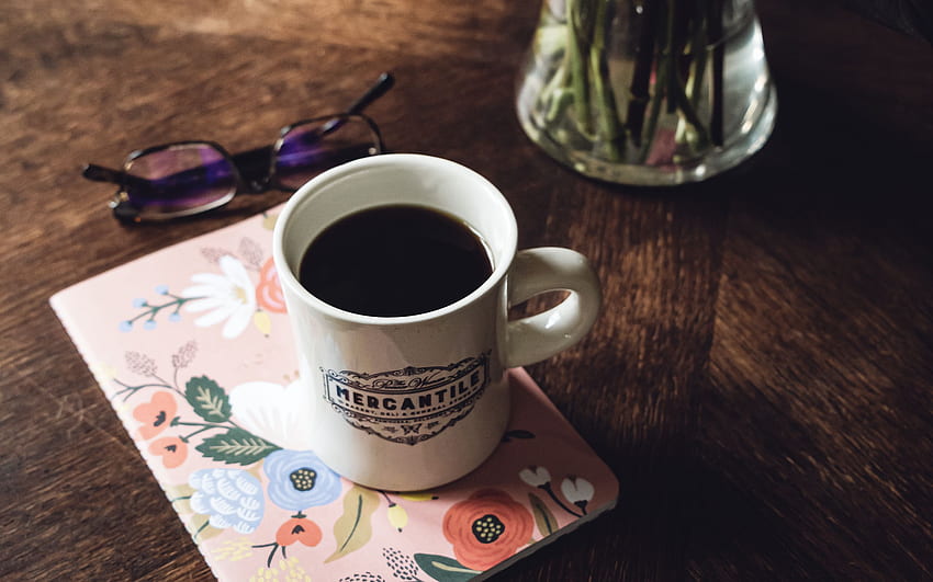 Mug, coffee, notebook, glasses HD wallpaper | Pxfuel