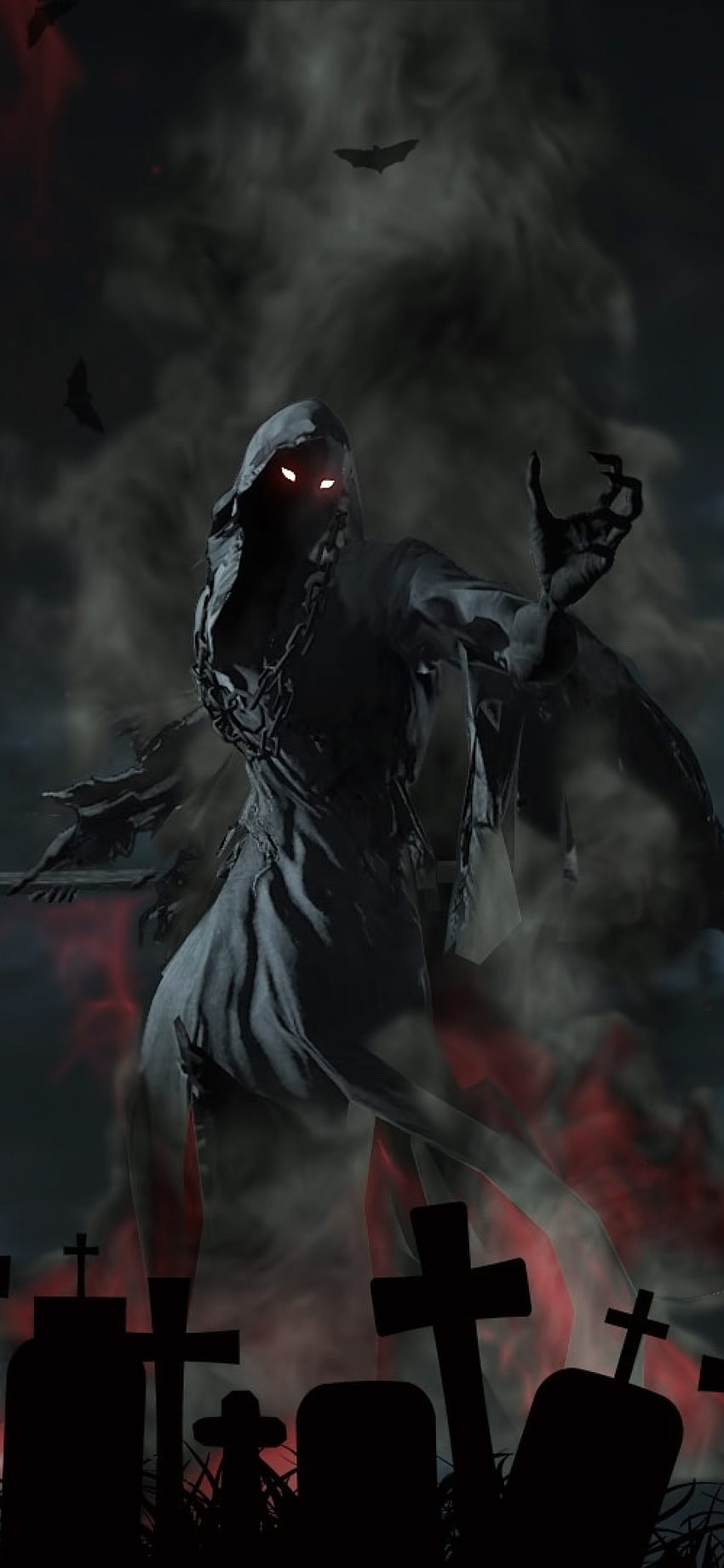Grim Reaper Artwork iPhone XS MAX , Fantasy , , and Background, Anime Grim Reaper HD тапет за телефон
