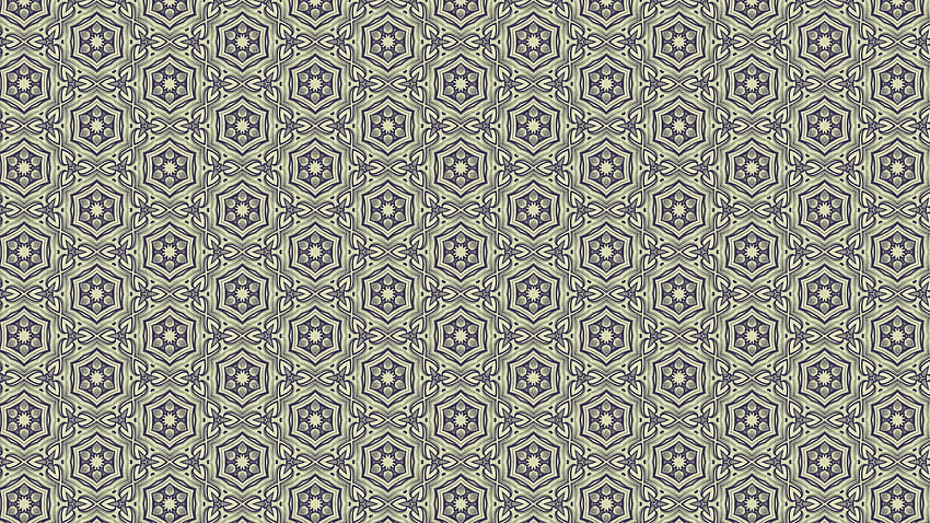 Blue and Green Vintage Decorative Floral Seamless Pattern Design HD wallpaper