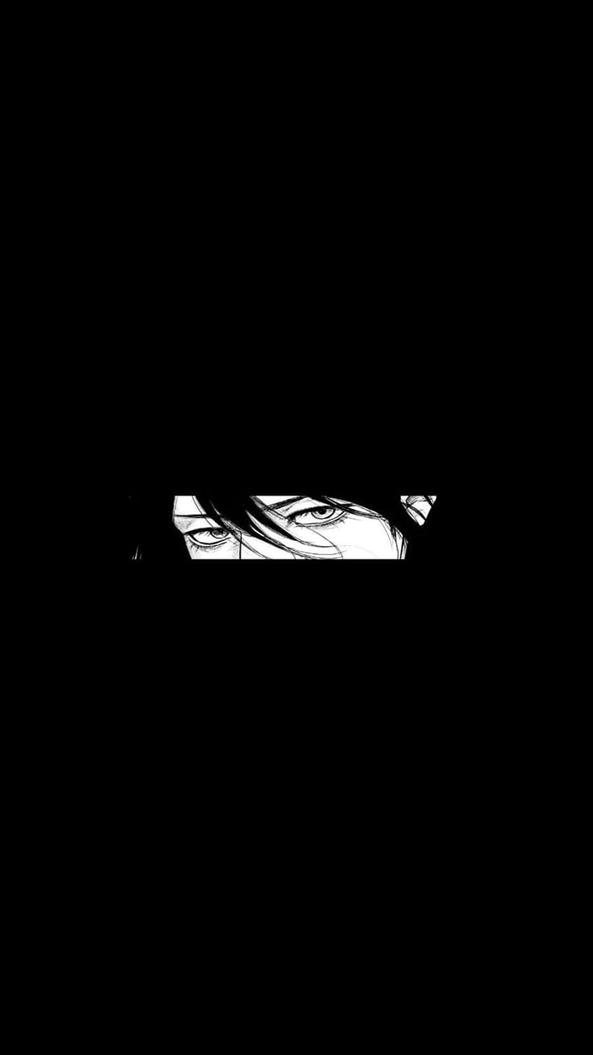 Anime eyes black and white lockscreen. Black iphone dark, Anime iphone