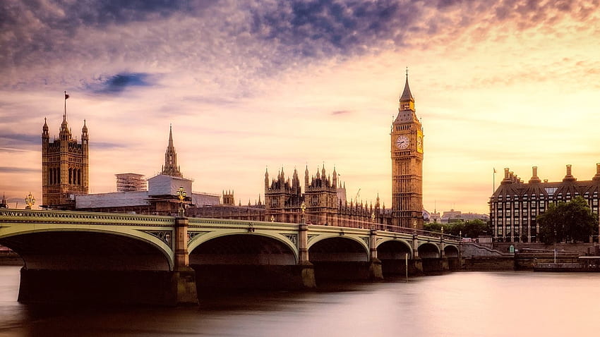 Big Ben Tower London während der Goldenen Stunde, London Clock Tower HD-Hintergrundbild