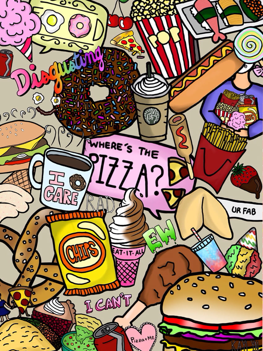 Food, Pizza, And - Collage Hipster - - teahub.io, Pizza Emoji HD phone wallpaper