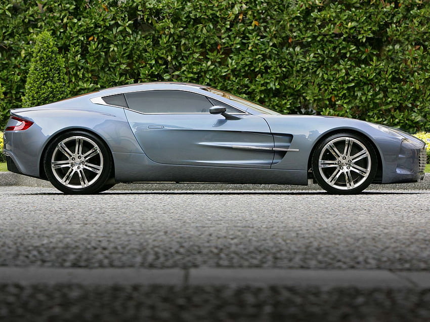 Спорт, Aston Martin, Автомобили, Асфалт, Страничен изглед, 2009, One-77 HD тапет