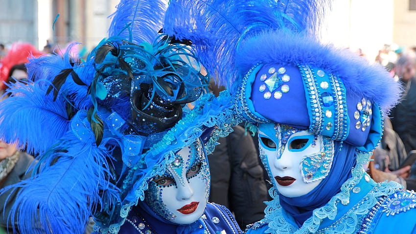 Carnaval de Veneza e fundo, máscara de carnaval papel de parede HD