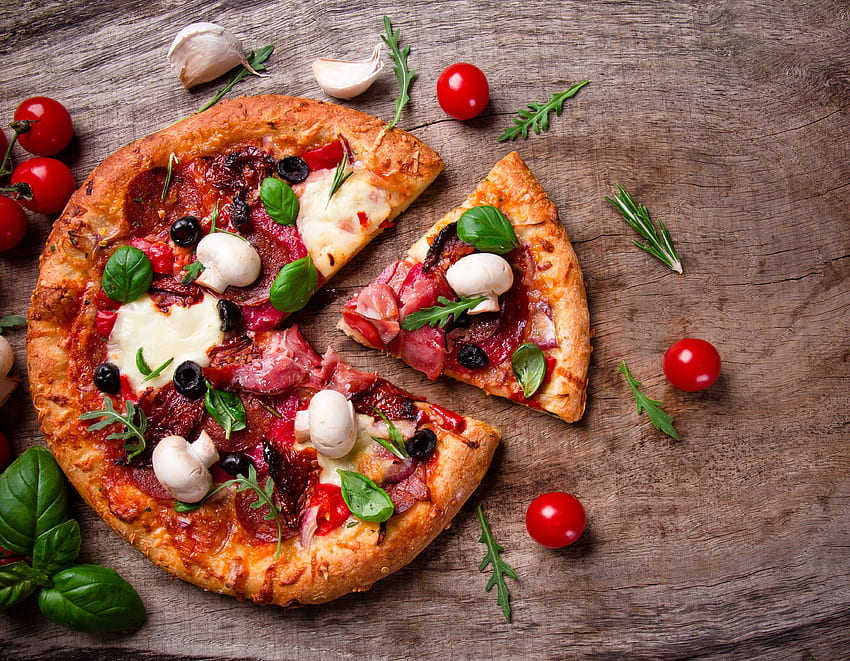 Pizza and Background , Food Pizza HD wallpaper