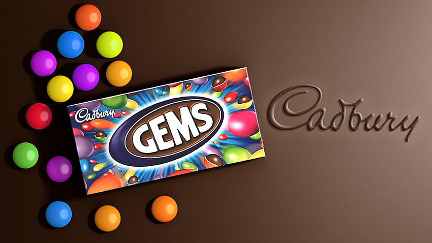 Скъпоценни камъни Шоколад - Cadbury Gems - HD тапет