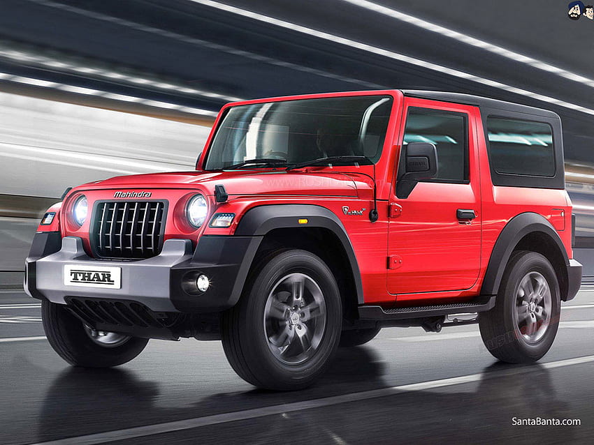 All New Mahindra Thar In Red And Black Shade, Thar 2020 HD wallpaper
