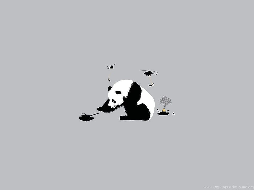 Abstract Funny Panda Bears Simple Simplistic . Background HD wallpaper