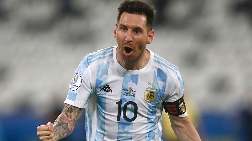 Lionel Messi, 2021 Copa America'daki ilk maçında hasta tekme golü attı. Spor Haberleri HD duvar kağıdı