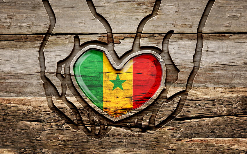 Обичам Сенегал, , дървени резбовани ръце, Ден на Сенегал, Сенегалско знаме, Знаме на Сенегал, Грижи се Сенегал, творчество, Сенегалско знаме, Сенегалско знаме в ръка, дърворезба, африкански страни, Сенегал HD тапет