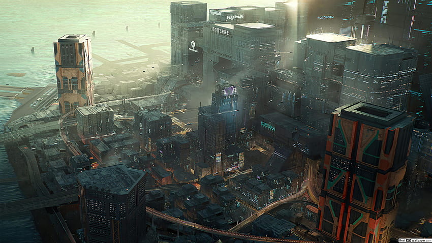 사이버펑크 2077' 비디오 게임 [나이트 시티 컨셉 아트] HD 월페이퍼
