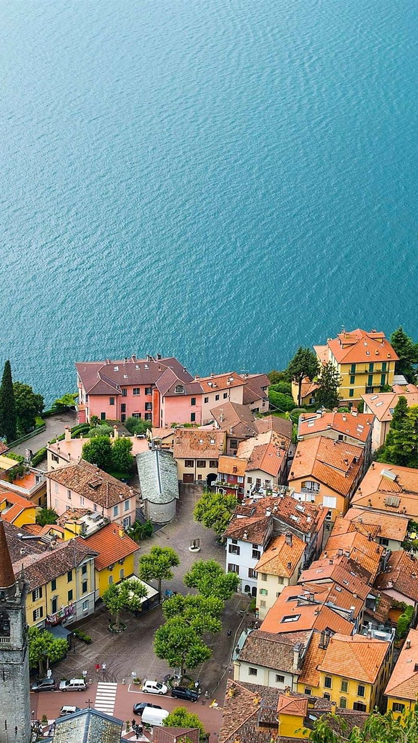 Lake Como, Varenna, Italy, Houses IPhone 8 7 6 6S , Background HD phone wallpaper