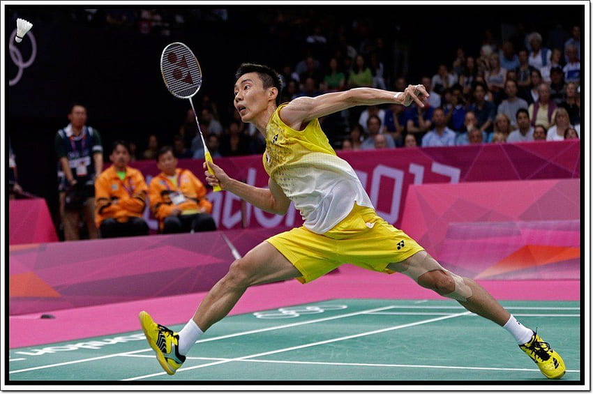 Posterhouzz Pôster de parede Lee Chong Wei jogador de badminton 18 polegadas X papel de parede HD