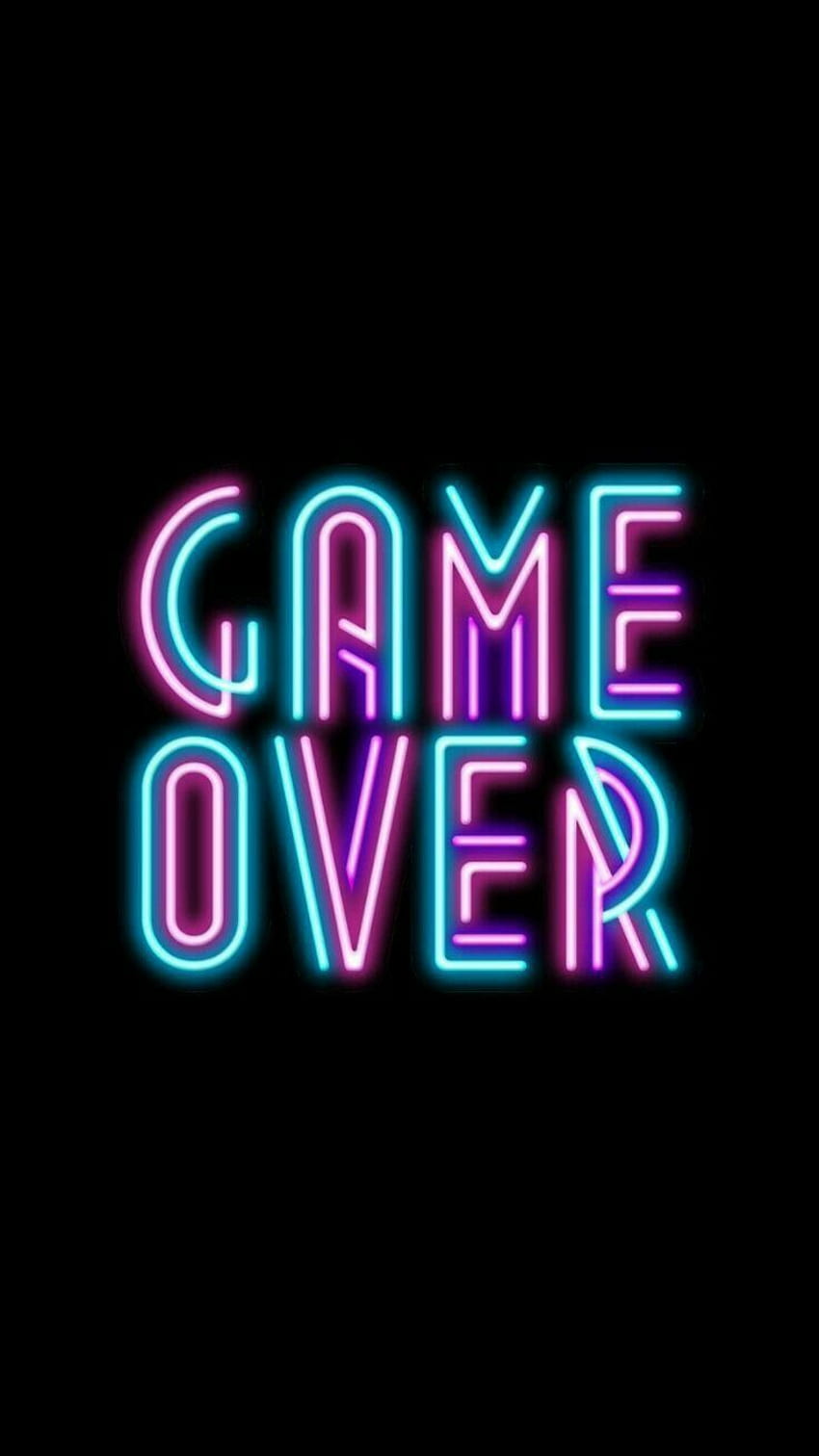 Game Over Screen , S, - Neon Sign wallpaper ponsel HD