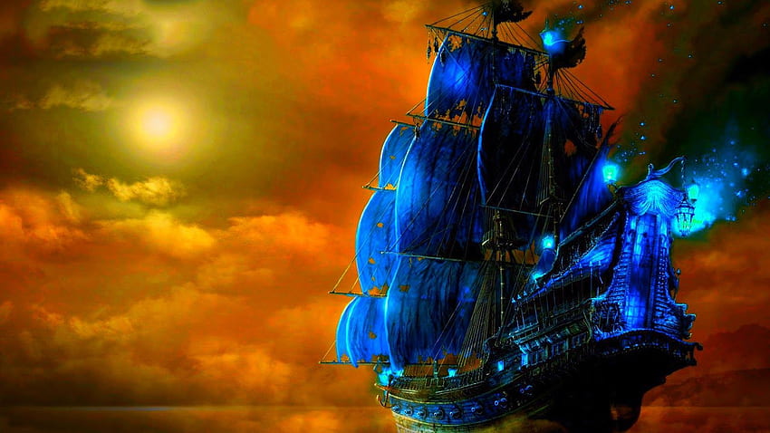 de barco pirata, cubierta de barco pirata fondo de pantalla