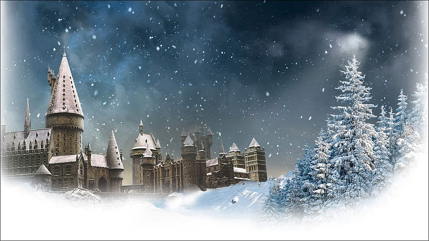 Harry Potter Hogwarts, Christmas Harry Potter HD wallpaper