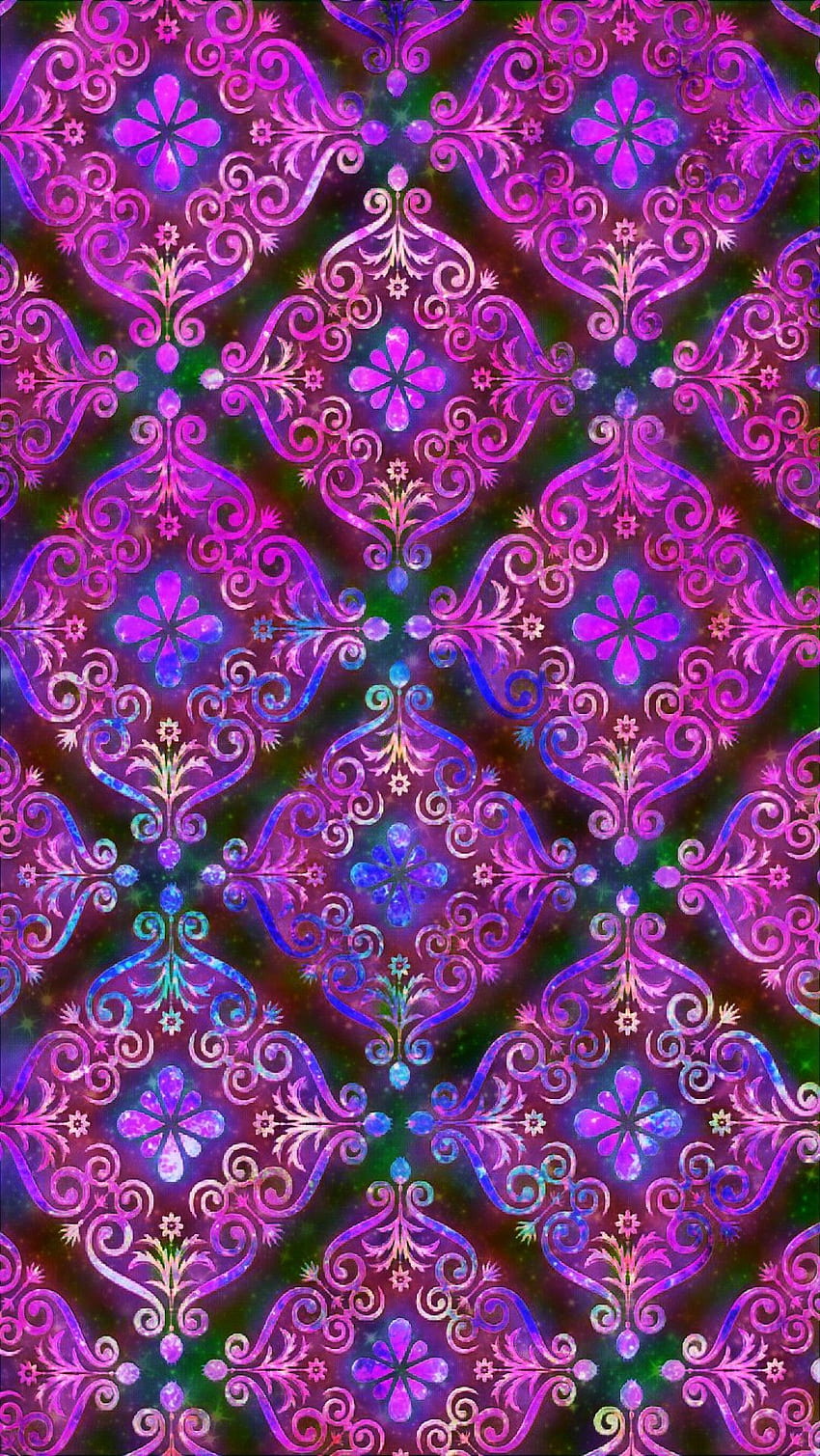 Floral Damask Galaxy, made by me HD phone wallpaper
