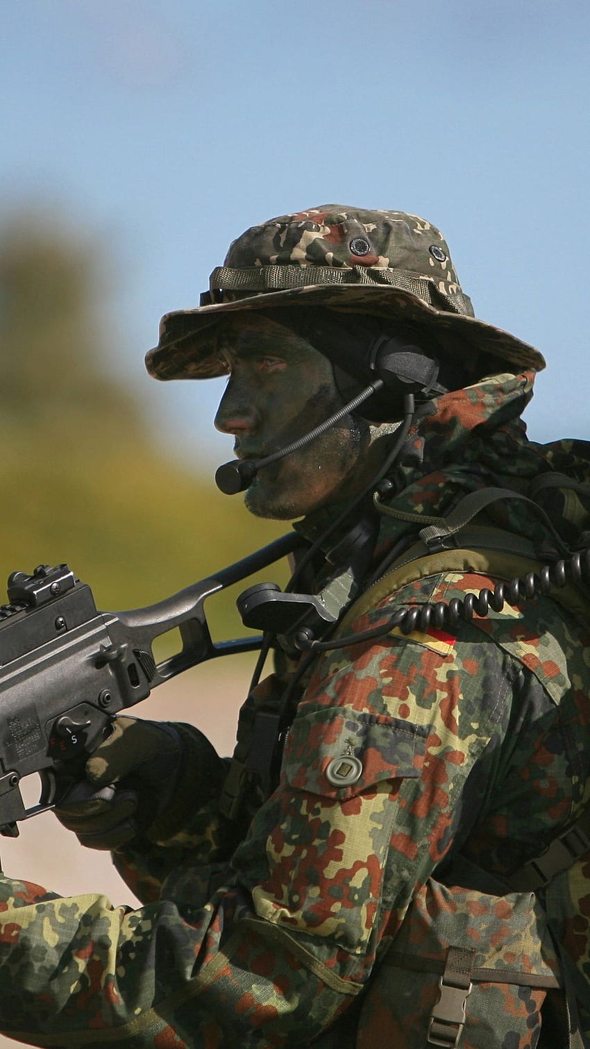 outfit, soldaten, die bundeswehr, deutschland, rucksack, hk g36 9212 HD-Handy-Hintergrundbild