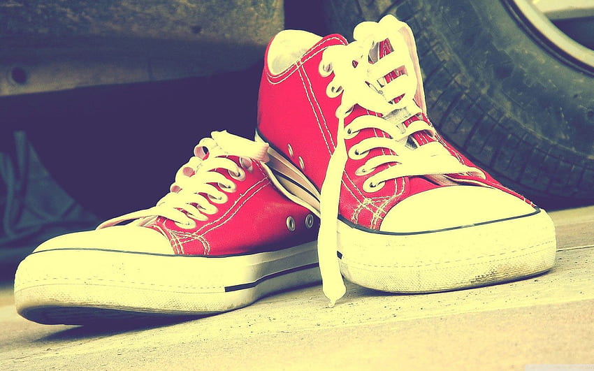 Red Converse Shoes and use this HD wallpaper
