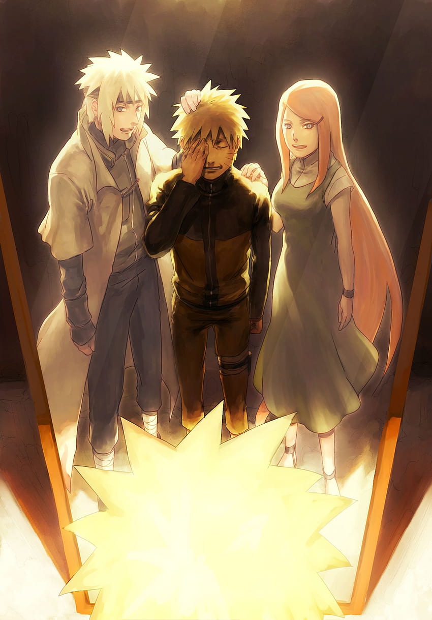 Narutos Spiegel von Erised – Minato, Naruto und Kushina. Uzumaki-Familie, Anime, Anime Naruto, Young Naruto HD-Handy-Hintergrundbild