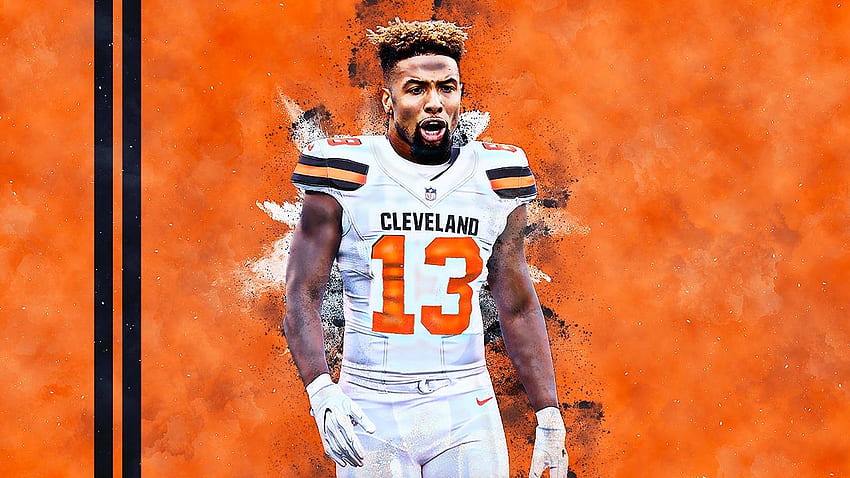 Odell Beckham, grunge art, NFL, Cleveland Browns, american football, wide  receiver, HD wallpaper