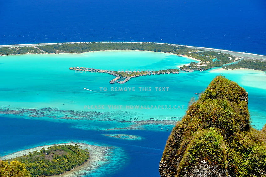 st regis bora tahiti beach resort barriera corallina Sfondo HD