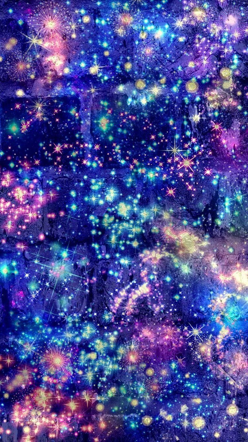 Purpurina de galaxia bonita, purpurina de galaxia morada fondo de pantalla del teléfono