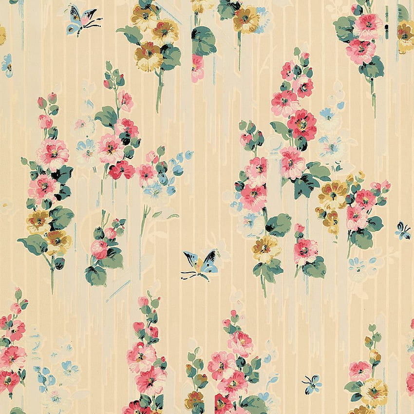Vintage 1930s . Bradbury & Bradbury. Flower background , Vintage floral , Vintage patterns, Abstract Floral Vintage HD phone wallpaper