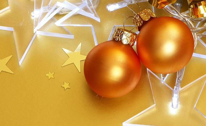 Vacances, Étoiles, Or, Vacances, Décorations De Noël, Jouets D'arbre De Noël, Boules, Attributs Fond d'écran HD
