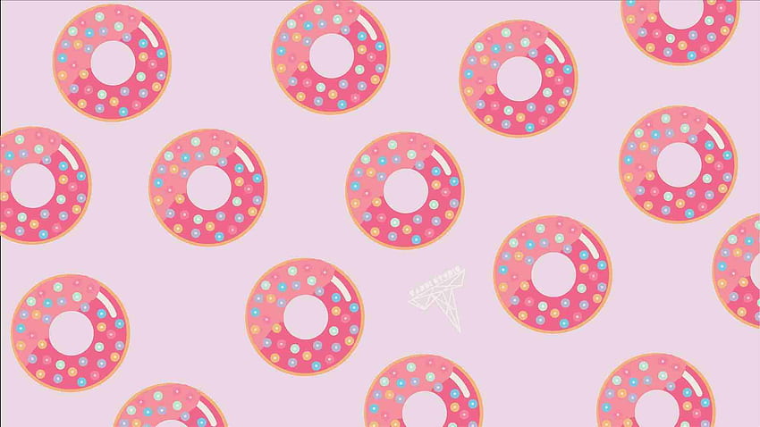 Donuts Różowy Śliczny. Znajdź, wzór pączka Tapeta HD